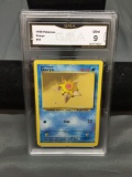 GMA Graded 1999 Pokemon Base Set Unlimited STARYU Trading Card - MINT 9