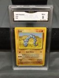 GMA Graded 1999 Pokemon Base Set Unlimited ONIX Trading Card - MINT 9