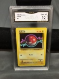 GMA Graded 1999 Pokemon Base Set Unlimited VOLTORB Trading Card - GEM MINT 10