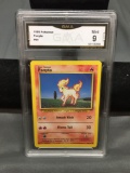 GMA Graded 1999 Pokemon Base Set Unlimited PONYTA Trading Card - MINT 9