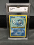 GMA Graded 1999 Pokemon Base Set Unlimited POLIWAG Trading Card - MINT 9