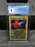 CGC Graded 2001 Pokemon Japanese Darkness Light DARK SCIZOR Holofoil Rare Trading Card - MINT 9