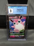 CGC Graded 2019 Pokemon Hidden Fates WIGGLYTUFF GX Holofoil Rare Trading Card - MINT 9