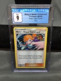 CGC Graded 2019 Pokemon Hidden Fates MISTY'S WATER COMMAND Holofoil Rare Trading Card - MINT 9