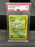 PSA Graded 1999 Pokemon Base Set Unlimited BULBASAUR Trading Card - MINT 9