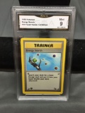 GMA Graded 1999 Pokemon Fossil 1st Edition ENERGY SEARCH Trading Card - MINT 9