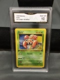 GMA Graded 1999 Pokemon Jungle 1st Edition PARAS Trading Card - GEM MINT 10