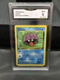 GMA Graded 1999 Pokemon Fossil 1st Edition SHELLDER Trading Card - MINT 9