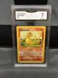 GMA Graded 1999 Pokemon Base Set Unlimited CHARMANDER Trading Card - NM 7