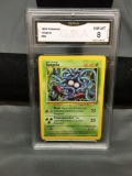 GMA Graded 1999 Pokemon Base Set Unlimited TANGELA Trading Card - NM-MT 8