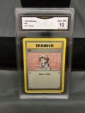 GMA Graded 1999 Pokemon Base Set Unlimited BILL Trading Card - GEM MINT 10