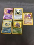 5 Card Lot of Vintage Pokemon Holofoil Rare Trading Cards from Huge Collection