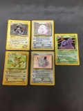 5 Card Lot of Vintage Pokemon Holofoil Rare Trading Cards from Huge Collection