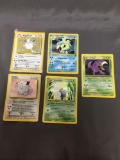 5 Card Lot of Vintage Pokemon Holofoil Rare Trading Cards from Huge Collection