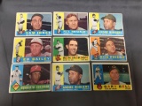 WOW 9 Card Lot of 1960 Topps Vintage Baseball Cards from Huge Collection