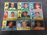 WOW 9 Card Lot of 1960 Topps Vintage Baseball Cards from Huge Collection