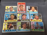 WOW 9 Card Lot of 1960 Topps Vintage Baseball Cards from Huge Collection