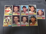 AMAZING 9 Card Lot of 1961 Topps Vintage Baseball Cards from Huge Collection