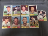 AMAZING 9 Card Lot of 1961 Topps Vintage Baseball Cards from Huge Collection