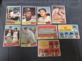 AMAZING 9 Card Lot of 1961 Topps Vintage Baseball Cards from Huge Collection