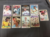 9 Card Lot of Vintage Baseball Card Hall of Famers, Super Stars & Rookie Cards from Massive