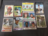 9 Card Lot of Vintage Baseball Card Hall of Famers, Super Stars & Rookie Cards from Massive