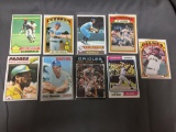 9 Card Lot of Vintage Baseball Card Hall of Famers, Super Stars & Rookie Cards from Massive