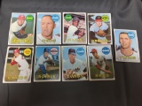 9 Card Lot of 1969 Topps Vintage Baseball Cards from Huge Collection