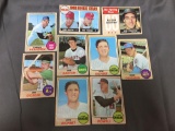 9 Card Lot of 1968 Topps Vintage Baseball Cards from Huge Collection