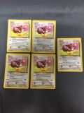 5 Card Lot of Pokemon Jungle EEVEE Trading Cards from Collection