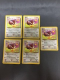 5 Card Lot of Pokemon Jungle EEVEE Trading Cards from Collection