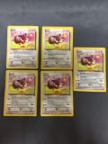 5 Card Lot of Pokemon Jungle EEVEE Trading Cards from Collection