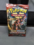 Factory Sealed Pokemon SUN & MOON CRIMSON INVASION 10 Card Booster Pack