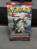 Factory Sealed Pokemon SUN & MOON CRIMSON INVASION 10 Card Booster Pack