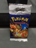 Sealed Pokemon Base Set Unlimited 11 Card Long Crimp Retail Booster Pack - Charizard Art - 20.7