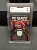 GMA Graded 2019 Panini Prizm Premier Rookie Jersey NICK BOSA 49ers ROOKIE RELIC Card - MINT 9