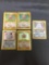 Lot of 5 Vintage Pokemon Holo Holofoil Trading Cards from Collection