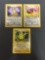 Jungle Pokemon 3 Card Starter Lot - Pikachu Meowth Eevee