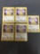 5 Count Lot of Jungle Meowth 56/64 Pokemon Trading Cards