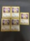 5 Count Lot of Jungle Meowth 56/64 Pokemon Trading Cards