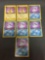 7 Count Lot of Team Rocket Dark Vaporeon & Jolteon Pokemon Trading Cards