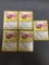 5 Count Lot of Jungle Eevee Pokemon Trading Cards