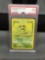 PSA Graded 1999 Pokemon Base Set Unlimited CATERPIE Trading Card - MINT 9