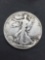 1942-D United States Walking Liberty Silver Half Dollar - 90% Silver Coin