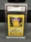 GMA Graded 1999 Pokemon Base Set Unlimited PIKACHU Yellow Cheeks Trading Card - EX-NM+ 6.5