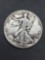 1942 United States Walking Liberty Silver Half Dollar - 90% Silver Coin