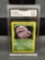 GMA Graded 2000 Pokemon Team Rocket DARK WEEZING Holofoil Rare Trading Card - VG-EX+ 4.5