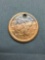1854 United States 1 Cent Large Cent Penny Cent Coin - Holed