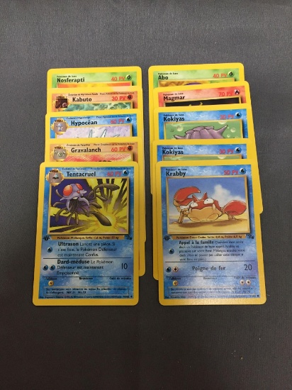 Amazing Lot of Vintage Foreign Pokemon Trading Cards