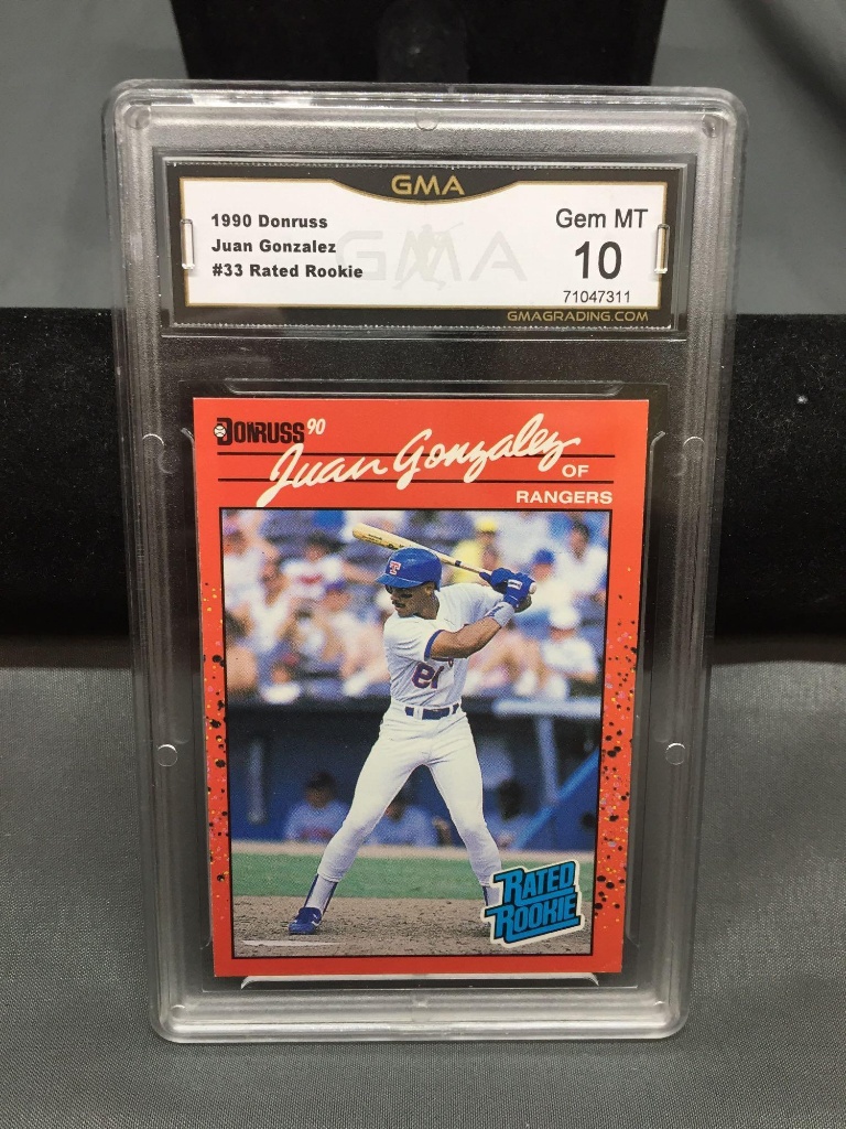 GMA Graded 1990 Donruss #33 JUAN GONZALEZ ERROR Reverse Negative Baseball  ROOKIE Card - Rare - GEM | Art, Antiques & Collectibles Collectibles Sports  Memorabilia | Online Auctions | Proxibid